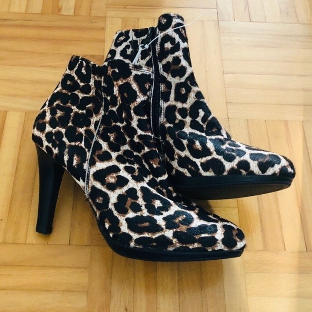 Leopard Print Heidi Klum Ankle Boots shoe - Picture 6 of 11
